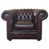 Chesterfield Red Real Leather 3 + 2 + 1 Club Chair Room Set