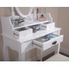 Antique Lumberton Dressing Table White with Matching Stool