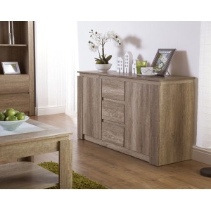 Canyon Oak 3D Effect Sideboard Contemporary Design