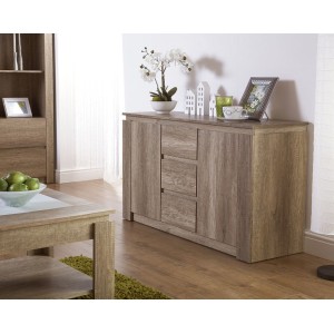 Canyon Oak 3D Effect Sideboard Contemporary Design