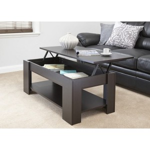 Lift Up Storage Coffee Table Espresso Finish