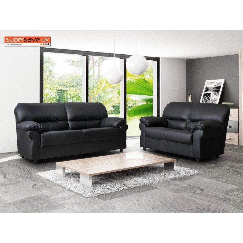 Polo Black 3 2 Seater Sofa Set Two