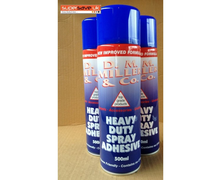 6x DM Miller Carpet Adhesive Heavy Duty Kraft Glue High Strength 500ml Cans