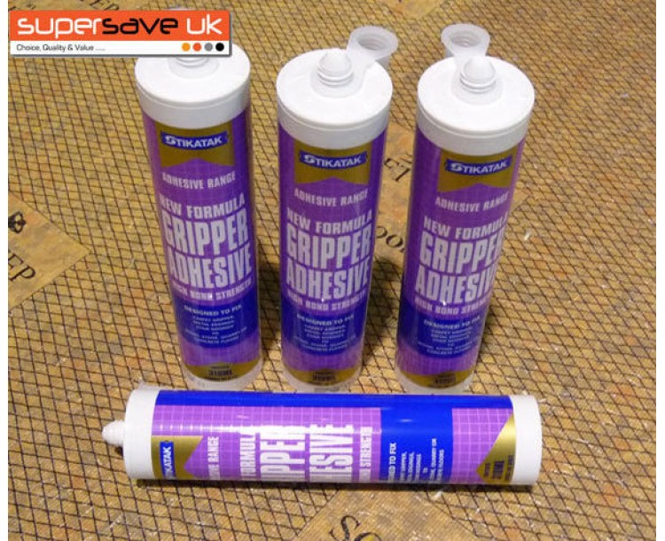 4x Stikatak Carpet Gripper Adhesive Glue High Bond Strength 350ml