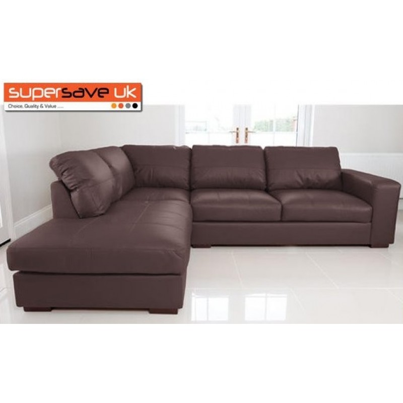 Venice Left Corner Group Sofa Brown Faux Pu Leather Modern Venice Left Corner Group Sofa Brown Faux Pu Leather Modern