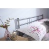 Ibiza Metal 4ft6 Double Bed Strong Alloy Frame in Silver