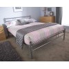 Ibiza Metal 4ft6 Double Bed Strong Alloy Frame in Silver