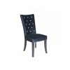 Radiance Set of 2 Diamante Dining Chair In Black Velvet Fabric