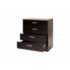 Ottawa Chest of Four Drawers Black Gloss and Black Oak