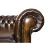 Chesterfield Antique Brown Genuine Leather Three and Two Seater Room Set