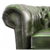 Chesterfield Antique Green Genuine Leather Two Seater Sofa