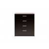 Ottawa Chest of Four Drawers Black Gloss and Black Oak