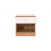 Ottawa Bedside Cabinet White Gloss and Oak Frame