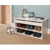 Modern Barcelona Lift Up Shoe Cabinet in White  