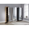 Modern Mirror Designed Shoe Cabinet in White 180 cm 