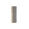 Modern Designer High Gloss Shoe Cabinet 180 cm in Oak/Grey