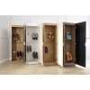 Modern Designer High Gloss Shoe Cabinet 180 cm in Oak/Grey