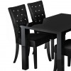 Radiance Set of 2 Diamante Dining Chair In Black Velvet Fabric