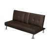 Cinema Fold Down Sofa Bed Brown Faux Leather