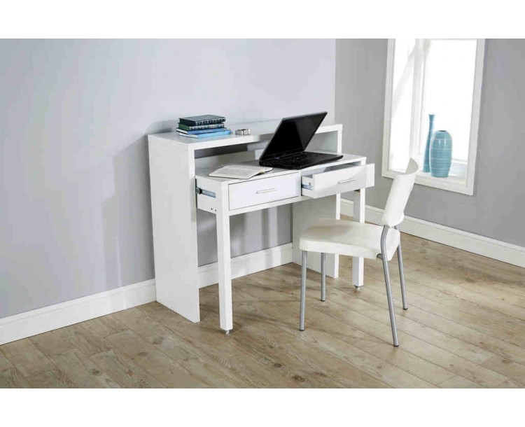 Modern Design Regis Extending Console Table in White